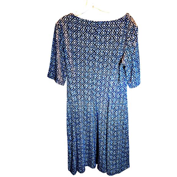 Connected Apparel 12 Brown Women's Dress Short Sleeves Misses Size Large L - Picture 5 of 6